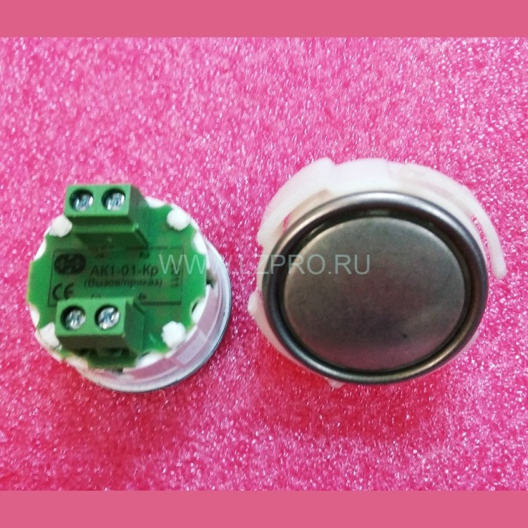 Модуль кнопочный без символов красная подсветка АК1-01-Кр ВЯАЛ.6618.001