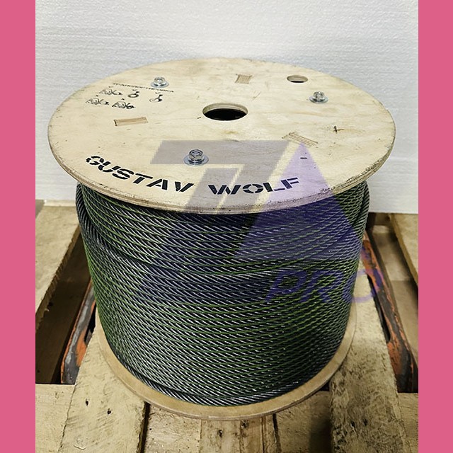 Канат стальной лифтовый 12,0мм PAWO F819 S-FC 8х19S-NFC 69,2кН Gustav Wolf