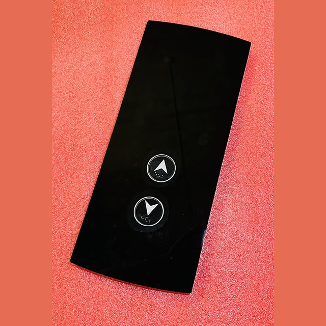 Вызывная панель HBP22 (2 кнопки с стрелками, с индакатором LM2GD004 LMBS430S-ED-OS ) XIZI OTIS