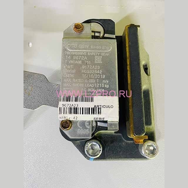 Комплект ловителей плавного торможения 1m/s 9672A23 otis