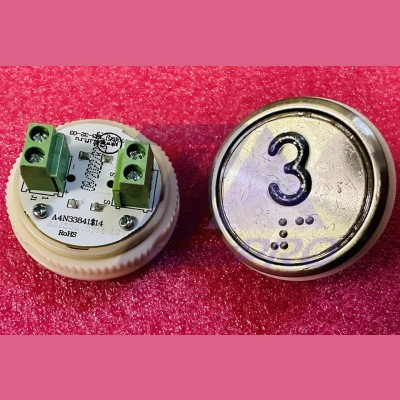 Модуль кнопочный A4N33841$14 красная подсветка Брайль "3" BBP-R331-CMPLT-S-R-03(EA2406S-S-R-03) ЩЛЗ