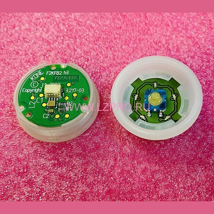 Кнопочный модуль F2KFB2 ведомый прозрачный обод янтарная подсветка KSS KM804342G05 Kone