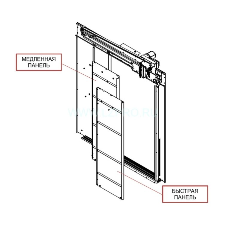 Комплект створок дверей кабины TLD PRIMA-S LH OP-700 mm Otis
