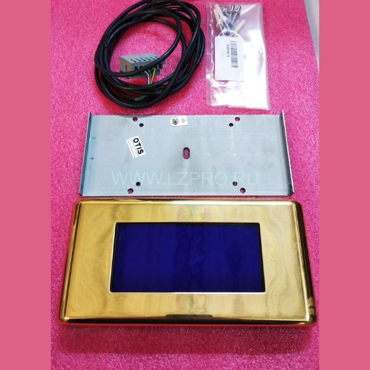 Табло этажное HPI13 в сборе с платой FDA23600V1 полированное "золото" Otis