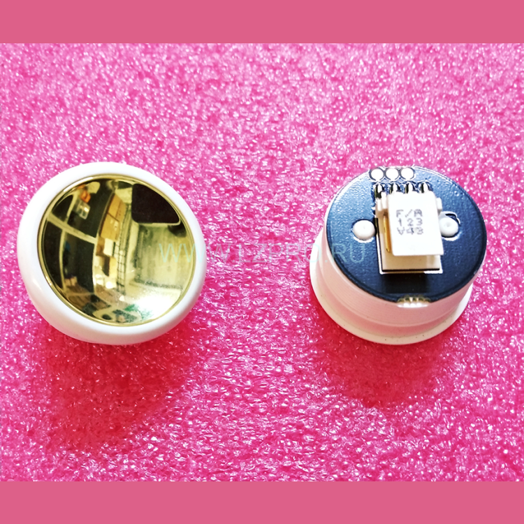 Кнопка (без подсветки, полированная золото, AMP разъем для MCS220) FAA25090AD123 Otis