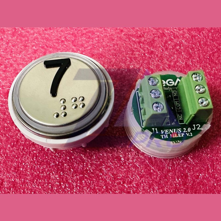 Модуль кнопочный 7 с кодом брайля разъем TH MLEP V.2 Venus Vega