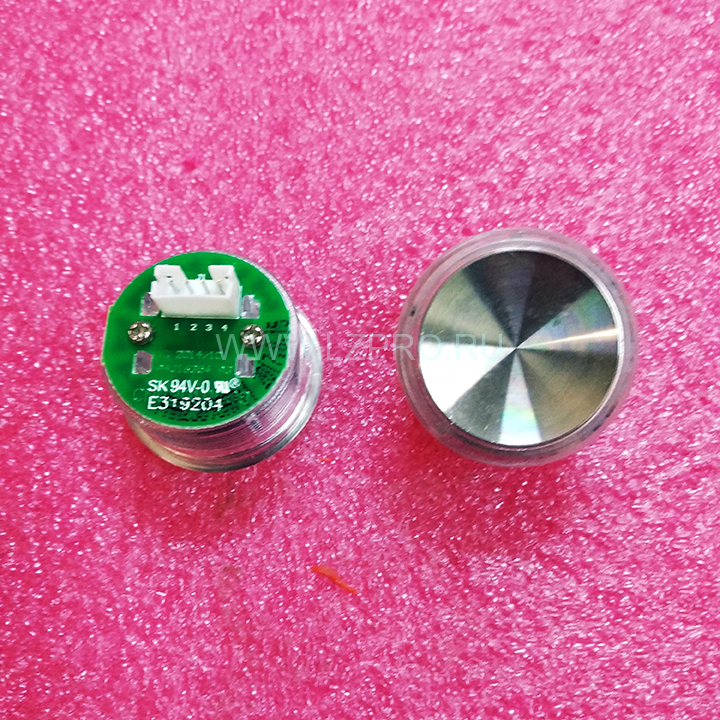 Кнопка (подсветка красный ореол, шлиф. нерж.) FAA25090A711 Otis