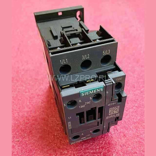 Контактор 110V 17A 7,5kW допконтакты 1NO+1NC 3RT2025-1AF00 SIRIUS Siemens