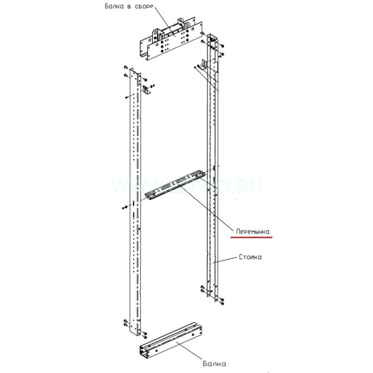 Балка противовеса верхняя в сборе Gen2 MRL Otis