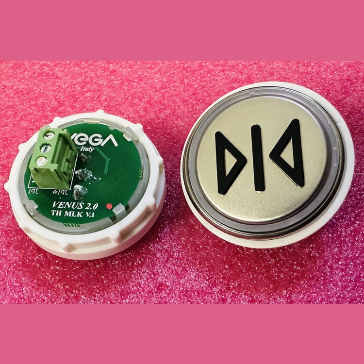 Кнопка ">I<" красная подсветка с кодом Брайля VENUS V.2 TH MLK V.1 VEGA