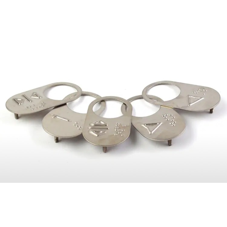 Чиклет шлифованный овальный (в ассортименте) с кодом Брайля отверстие 27,5 мм Gen2; XAA323BB1A