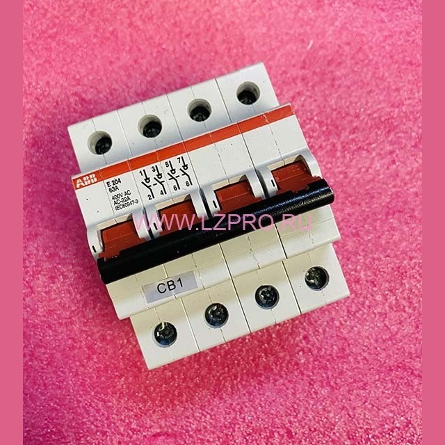 Рубильник модульный 4-полюсный E 204 63A 400V AC ABB