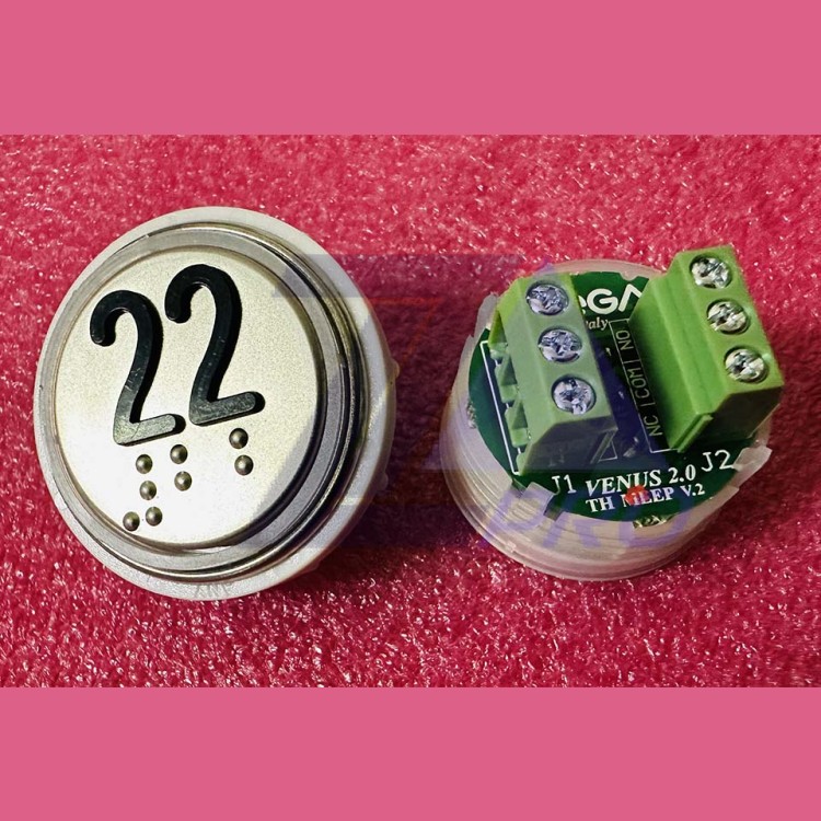 Модуль кнопочный 22 с кодом брайля разъем TH MLEP V.2 Venus Vega