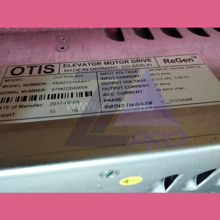 Частотный преобразователь OVFR02B-404 KBA21310AAV10 OTIS