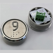 Модуль кнопочный красная подсветка "9" К1-09-К (аналог Achille Vega)