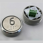 Модуль кнопочный красная подсветка "6" К1-06-К (аналог Achille Vega)