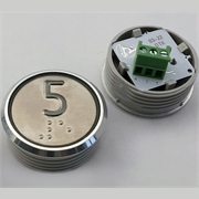 Модуль кнопочный красная подсветка "5" К1-05-К (аналог Achille Vega)