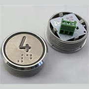 Модуль кнопочный красная подсветка "4" К1-04-К (аналог Achille Vega)