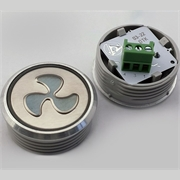 Модуль кнопочный красная подсветка "ВЕНТИЛЯТОР" К1-Вент-К (аналог A...