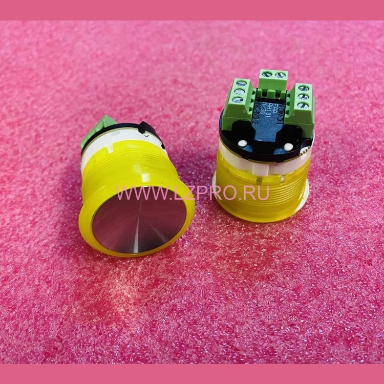 Кнопка вызова (ALARME LUXURY, LED color WHITE, оранж.ореол, 230V, BRUSHED CHROME) FAA25090AH101