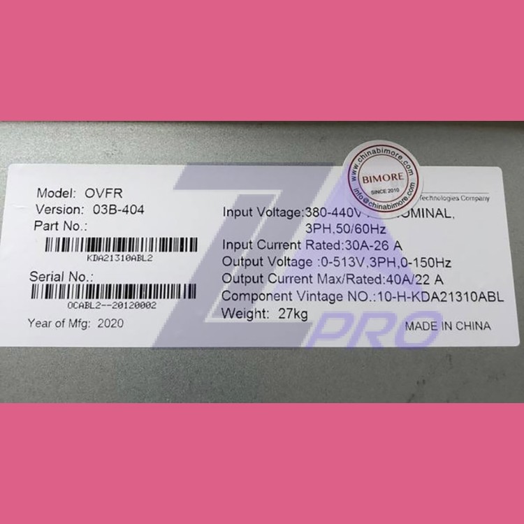 Частотный преобразователь OVFR03B-404 KDA21310ABL2 Otis