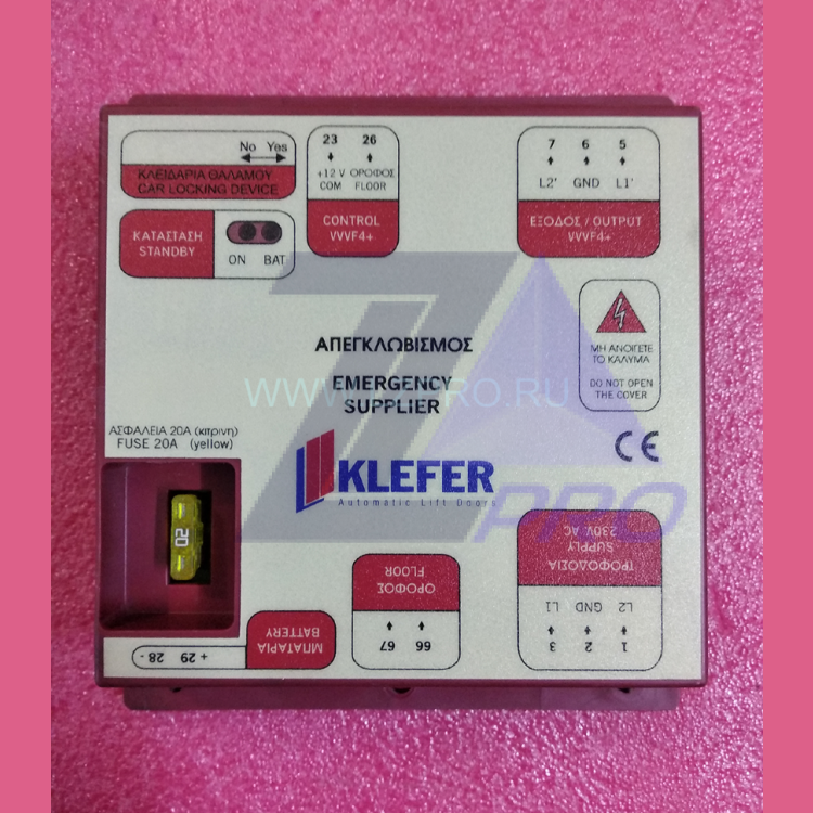 Блок аварийного питания привода VVVF4+ BATTERY BACK KLEFER