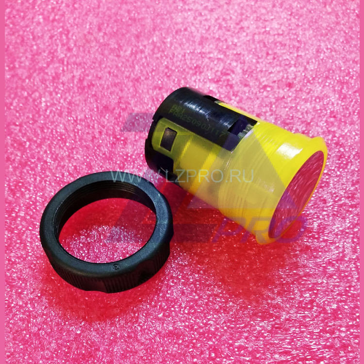 Кнонка вызова диспетчера (ореол желтый, полированная, хром) FAA25090J117 Otis