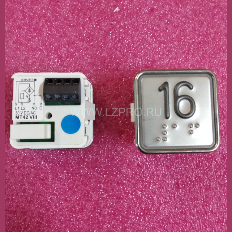 Модуль кнопочный "16" синяя подсветка MT42 VIII Schaefer