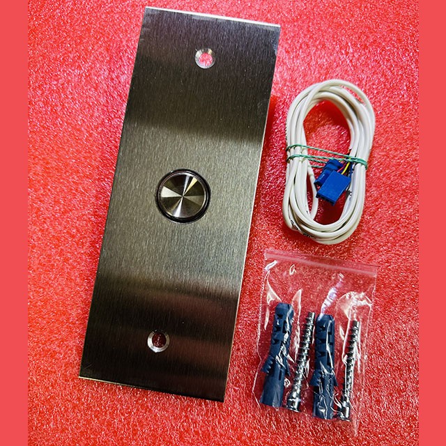 Пост вызова однокнопочный (шлиф. нерж. сталь; двойная красно-синяя круговая подсветка) ZAA2307EY3 Otis