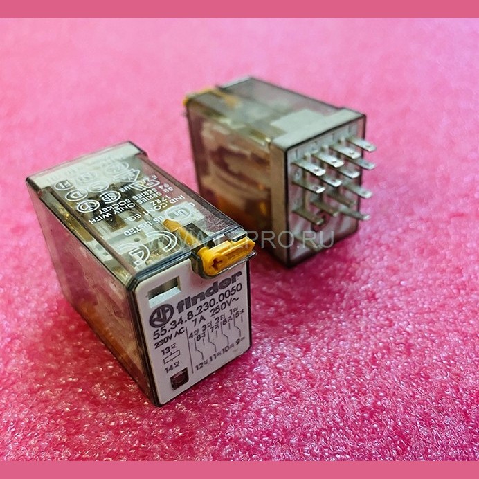 Реле промежуточное 55.34.8.230.0050 230V AC Finder