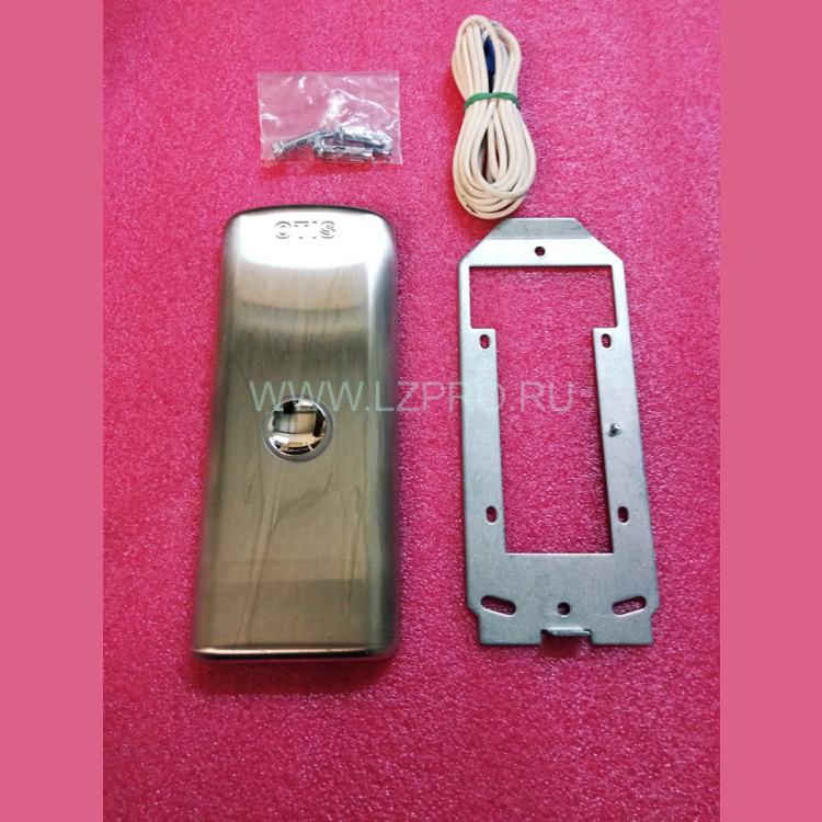 Пост вызова однокнопочный ( подсветка красный ореол) шлифованный ZAA23500V1 Otis