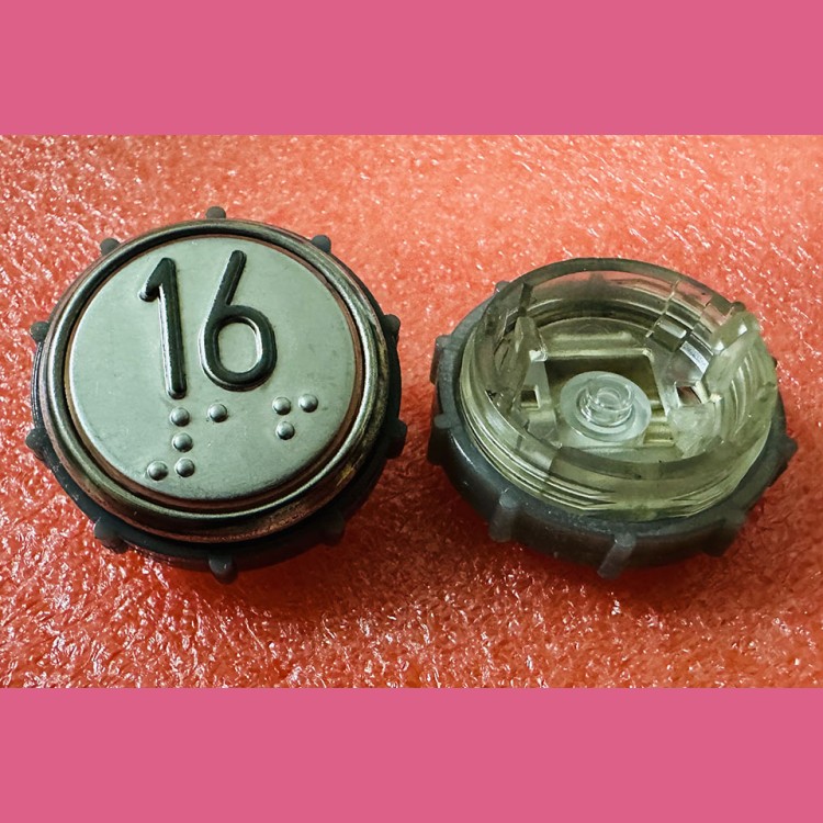 Модуль кнопочный круглый 16 с гайкой без платы ВКЛ13А-7П (7-4П)