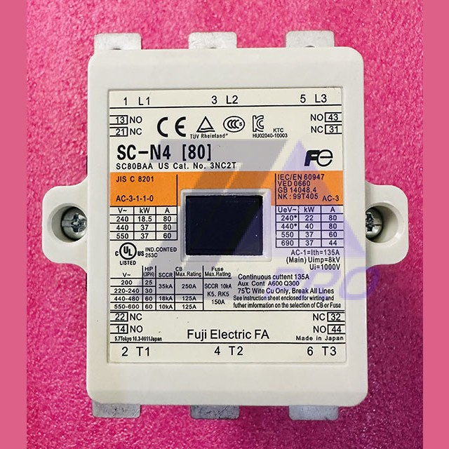 Контактор 110V aux.2a2b(2NO2NC) SC80BAA SC-N4 (80) Fuji Electric