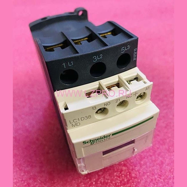 Контактор 3п 38A AC-3, Uкат. 220V DC, LC1D38MD Schneider Electric