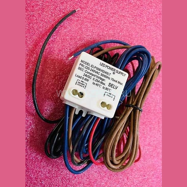 Электронный балласт (LED драйвер) 24VDC 0-6W ELP006V0240LT